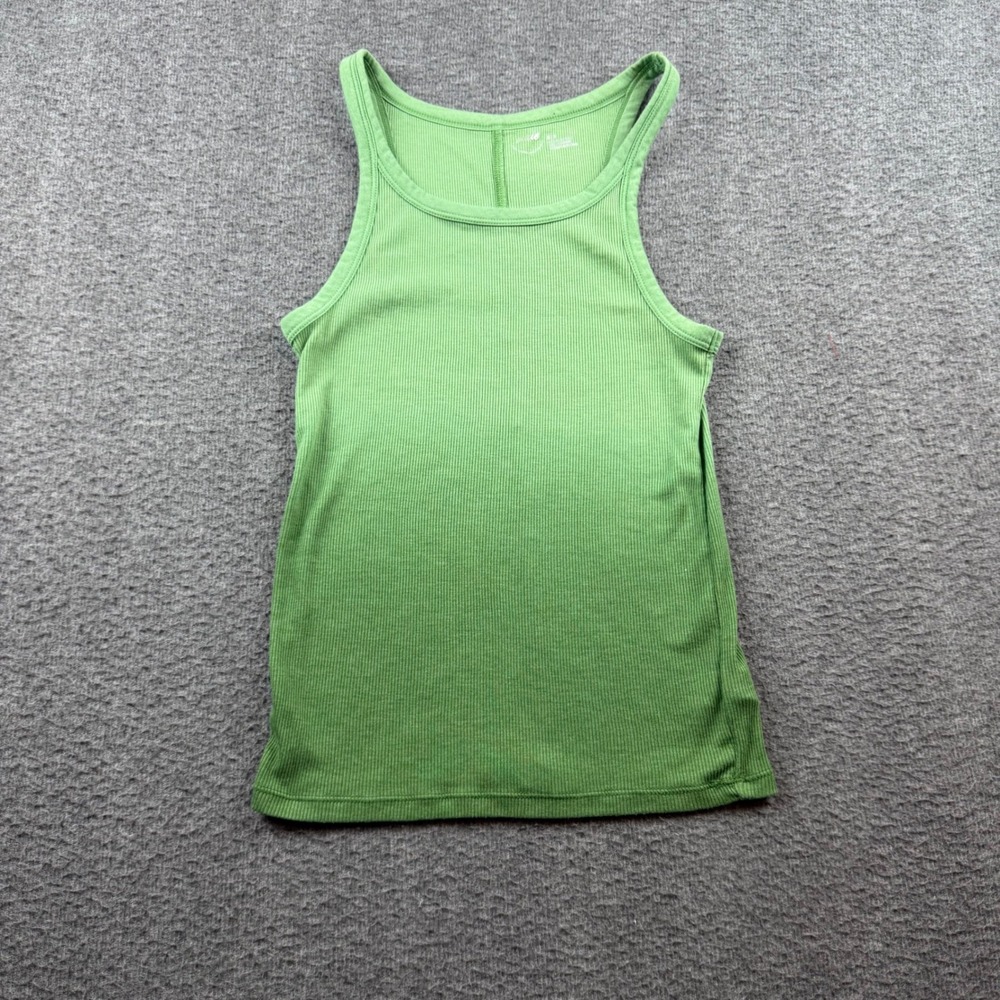 Aerie Tank Top Women's Medium Green Ribbed Racerback‎ Scoop Neck 9439348022